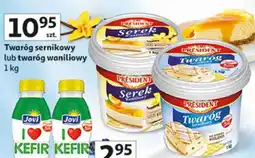 Auchan Twaróg sernikowy lub twaróg waniliowy President oferta