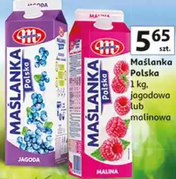 Auchan Maślanka Polska Mlekovita 1 kg, jagodowa lub malinowa oferta