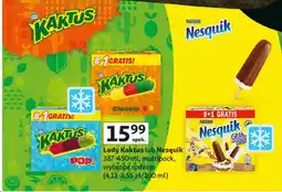 Auchan Lody Kaktus lub Nesquik 387-450 ml, multipack, wybrane rodzaje oferta