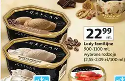 Auchan Lody familijne Grycan 900-1100 ml, wybrane rodzaje oferta