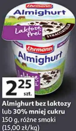 Auchan Almighurt bez laktozy lub 30% mniej cukru Ehrmann oferta