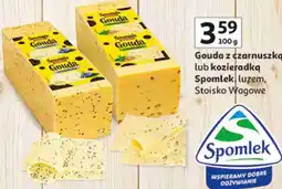 Auchan Ser Gouda z czarnuszką lub kozieradką Spomlek oferta