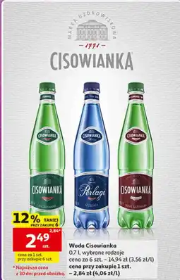 Auchan Woda Cisowianka oferta