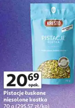 Auchan Kresto Pistacje łuskane niesolone kostka oferta
