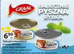 Auchan Graal Tuńczyk w kawałkach w sosie własnym lub w oleju roślinnym oferta