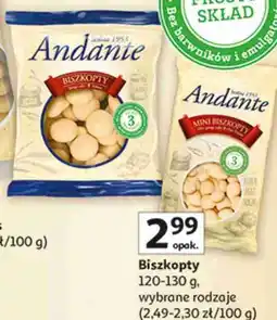 Auchan Biszkopty Andante 120-130 g, wybrane rodzaje oferta