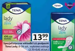 Auchan Specjalistyczne wkładki lub podpaski Tena Lady oferta