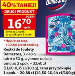 Auchan Kostki do toalety Domestos oferta