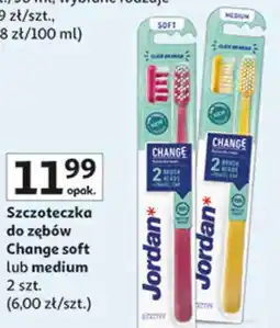 Auchan Szczoteczka do zębów Change soft lub medium Jordan oferta