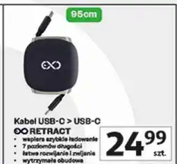 Auchan Kabel USB-C USB-C XO RETRACT 95 cm oferta
