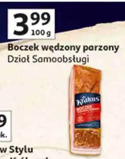 Auchan Boczek wędzony parzony Krakus oferta