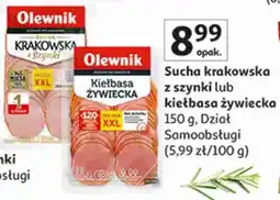 Auchan Sucha krakowska z szynki / kiełbasa żywiecka Olewnik oferta