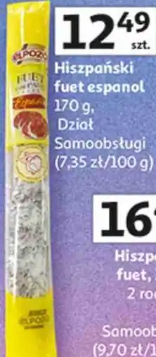Auchan Hiszpański fuet espanol ElPozo oferta