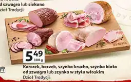 Auchan Wędliny Krakus (Karczek, boczek, szynka krucha, szynka biała od szwagra, szynka w stylu włoskim) oferta
