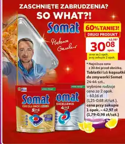 Auchan Tabletki lub kapsułki do zmywarki Somat 24-44 szt oferta