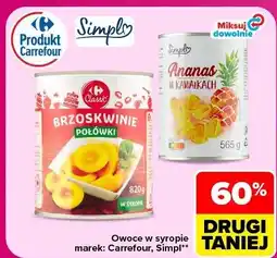 Carrefour Market Owoce w syropie marek: Carrefour, Simpl oferta