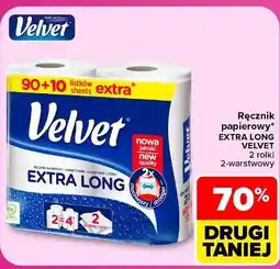 Carrefour Market Ręcznik papierowy EXTRA LONG VELVET, 2 rolki, 2-warstwowy oferta