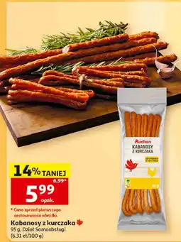 Auchan Kabanosy z kurczaka Auchan oferta