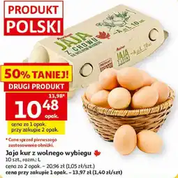 Auchan Jaja kur z wolnego wybiegu Auchan 10 szt., rozm.: L oferta