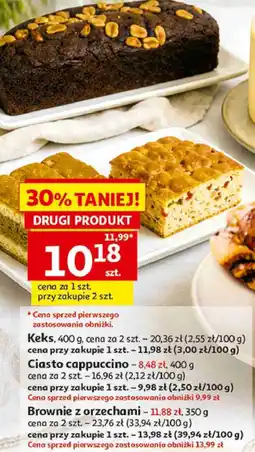 Auchan Keks, Ciasto cappuccino, Brownie z orzechami oferta