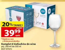 Auchan Komplet 6 kieliszków do wina Altom Design oferta
