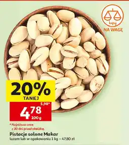 Auchan Pistacje solone Makar oferta