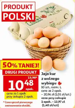 Auchan Jaja kur z wolnego wybiegu Auchan oferta