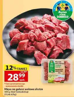 Auchan Mięso na gulasz wołowe ekstra Pewni Dobrego oferta