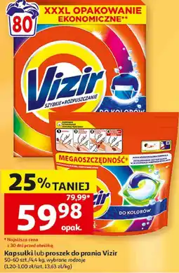 Auchan Kapsułki lub proszek do prania Vizir oferta