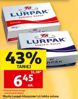Auchan Masło Lurpak klasyczne lub lekko solone oferta
