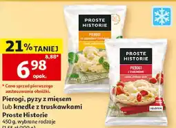 Auchan Pierogi, pyzy z mięsem lub knedle z truskawkami Proste Historie oferta