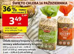 Auchan Chleb razowy krojony lub chleb razowy wieloziarnisty krojony Oskroba oferta