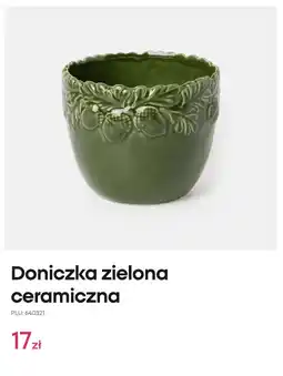 Pepco Doniczka zielona ceramiczna oferta