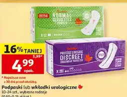 Auchan Podpaski lub wkładki urologiczne Auchan oferta