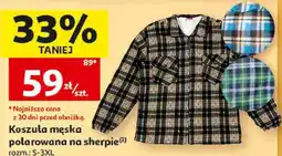 Auchan Koszula męska polarowa na sherpie Inextenso oferta
