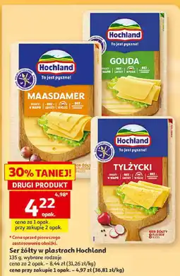 Auchan Ser żółty w plastrach Hochland oferta