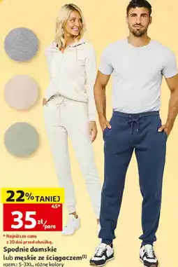 Auchan Spodnie damskie lub męskie ze ściągaczem Inextenso oferta