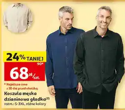 Auchan Koszula męska dzianinowa gładka Inextenso oferta