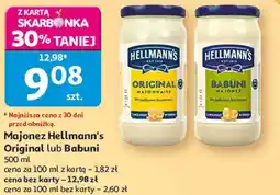 Auchan Majonez Hellmann's Original lub Babuni oferta