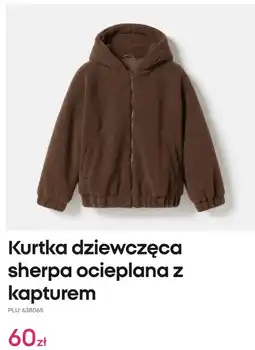 Pepco Kurtka dziewczęca sherpa ocieplana z kapturem oferta