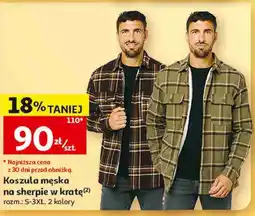 Auchan Koszula męska na sherpie w kratę Inextenso oferta