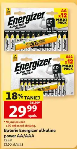 Auchan Baterie Energizer alkaline power AA/AAA oferta