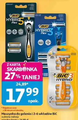 Auchan Maszynka do golenia i 2-6 wkładów BiC oferta