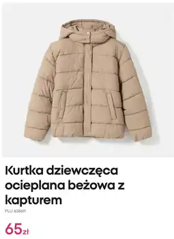 Pepco Kurtka dziewczęca ocieplana beżowa z kapturem oferta