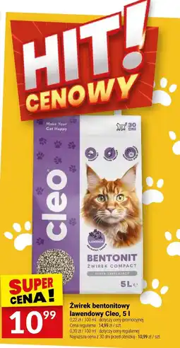 Twój Market Żwirek bentonitowy lawendowy Cleo oferta