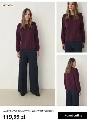Casualowa bluza w śliwkowym kolorze Greenpoint