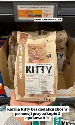Biedronka Karma sucha dla kota Kitty kurczak bez dodatku zbóż oferta