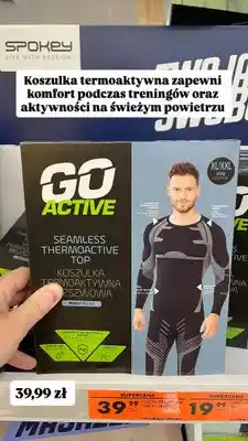 Biedronka Koszulka termoaktywna bezszwowa męska Go Active oferta