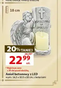 Auchan Anioł betonowy z LED oferta
