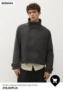 Bershka Kurtka z flauszu z kołnierzem typu funnel Bershka oferta